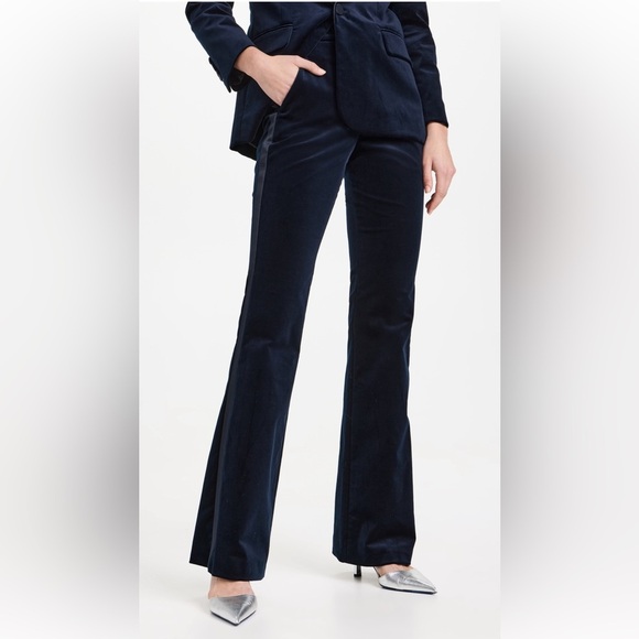 NEW A.L.C. Sophie II Velvet Flared Pant, NWT – Sz 4 Evening Blue - Picture 5 of 13